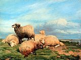 Landscape with Sheep by Thomas Sidney Cooper